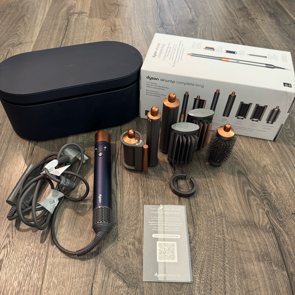 Dyson airwrap Blue and Copper Hair Styling Set long compete set multi styler - Picture 3 of 16